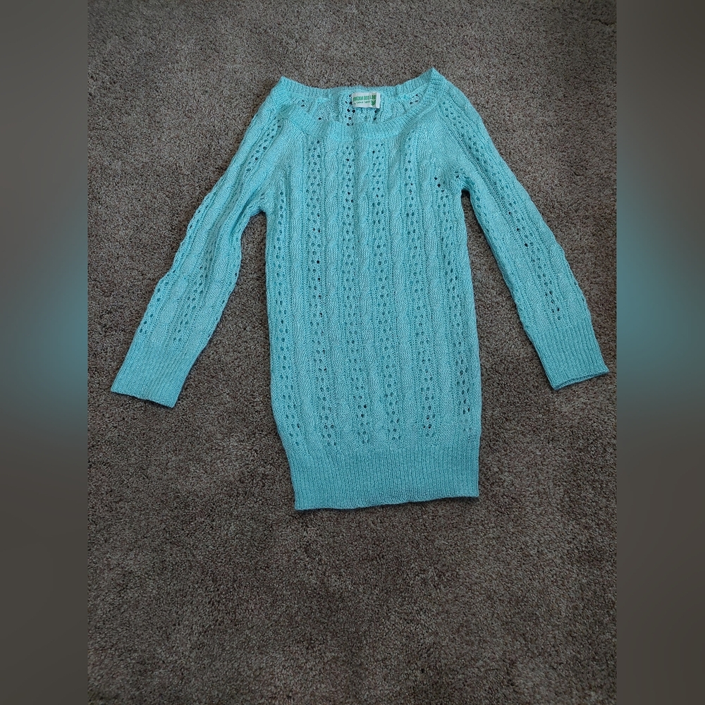 Dream Out Loud Selena Gomez Juniors  Acrylic Top Aqua Blue Size Medium